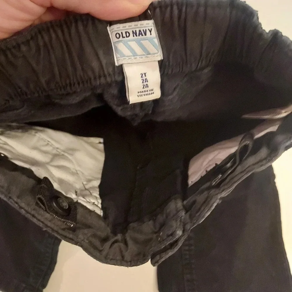 Lot of 2 (TWO) Toddler Boy Black Pants in Size 2T